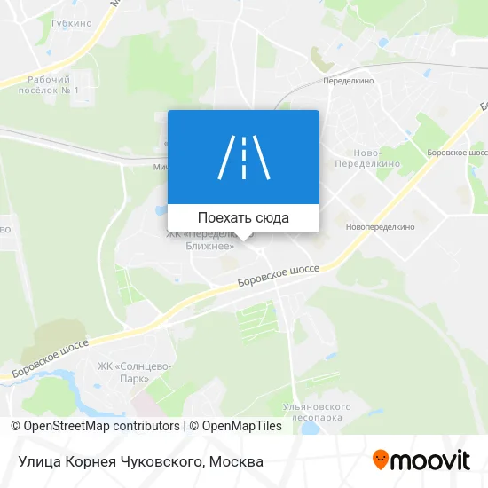 Карта Улица Корнея Чуковского