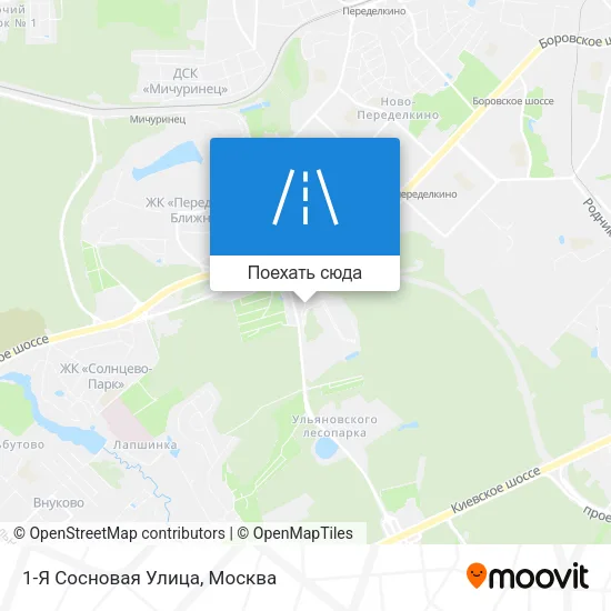 Карта 1-Я Сосновая Улица