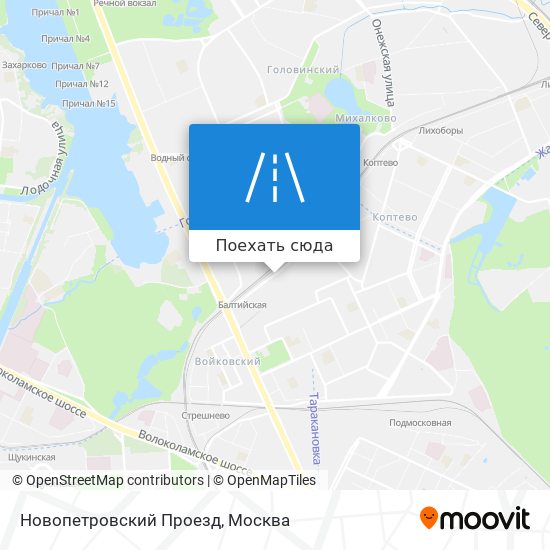 Карта Новопетровский Проезд