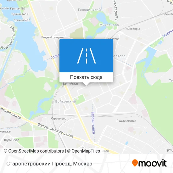 Карта Старопетровский Проезд