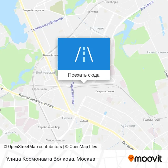 Карта Улица Космонавта Волкова