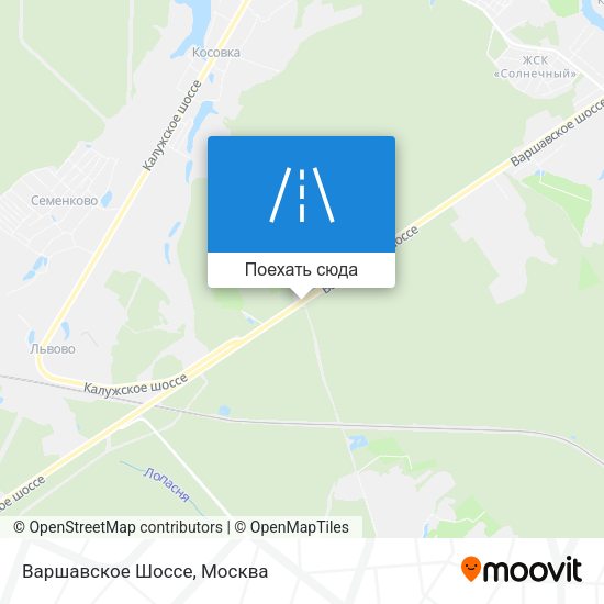 Карта Варшавское Шоссе