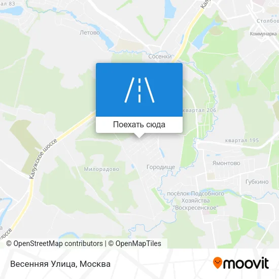 Карта Весенняя Улица