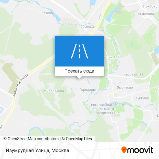 Карта Изумрудная Улица