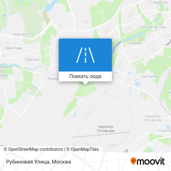 Карта Рубиновая Улица