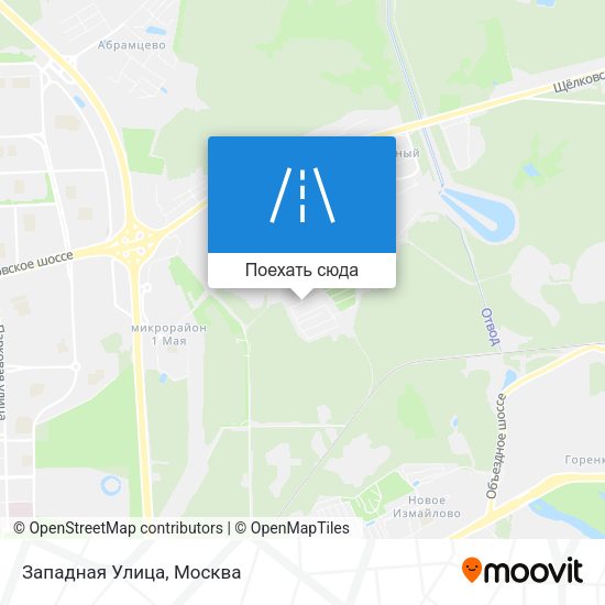 Карта Западная Улица
