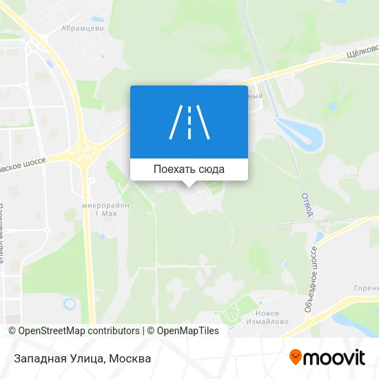 Карта Западная Улица