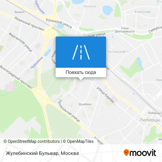 Карта Жулебинский Бульвар