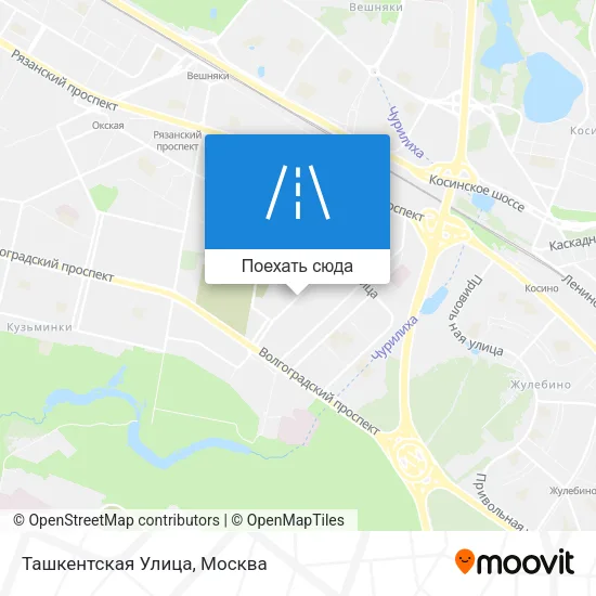 Карта Ташкентская Улица