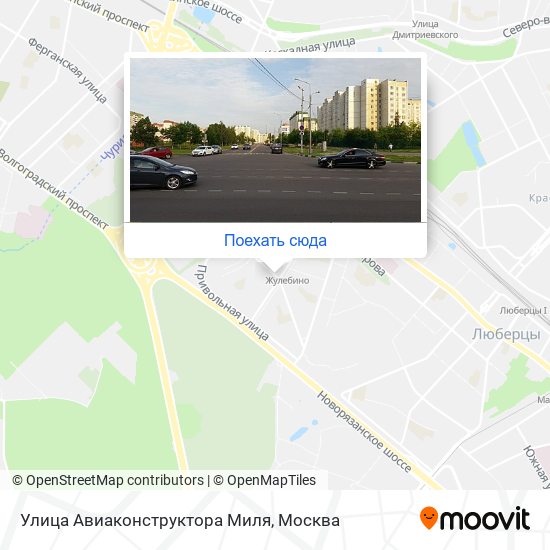 Карта Улица Авиаконструктора Миля