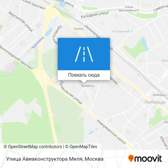 Карта Улица Авиаконструктора Миля
