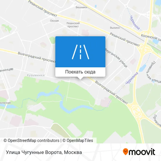 Карта Улица Чугунные Ворота