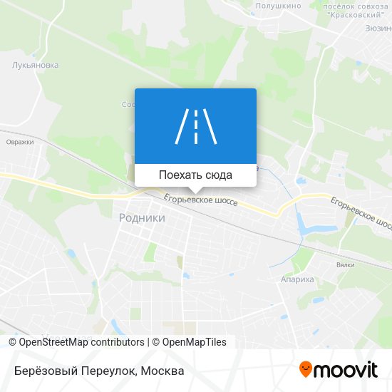 Карта Берёзовый Переулок