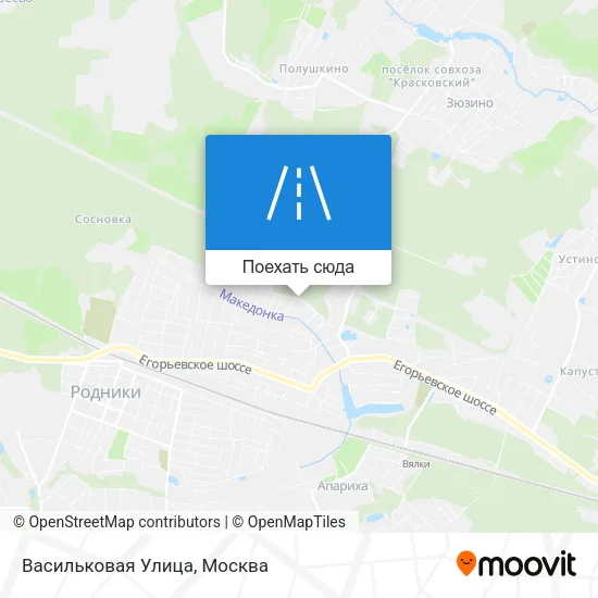 Карта Васильковая Улица