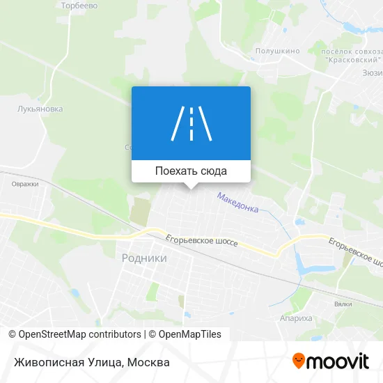 Карта Живописная Улица