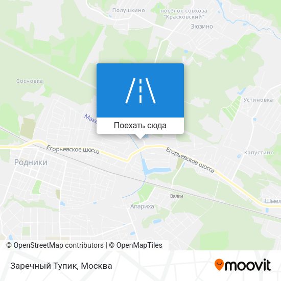 Карта Заречный Тупик