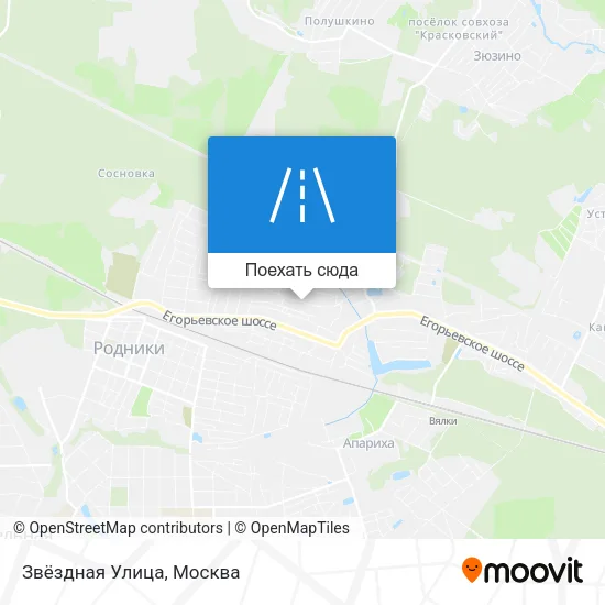 Карта Звёздная Улица