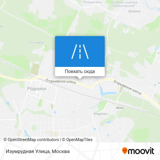 Карта Изумрудная Улица