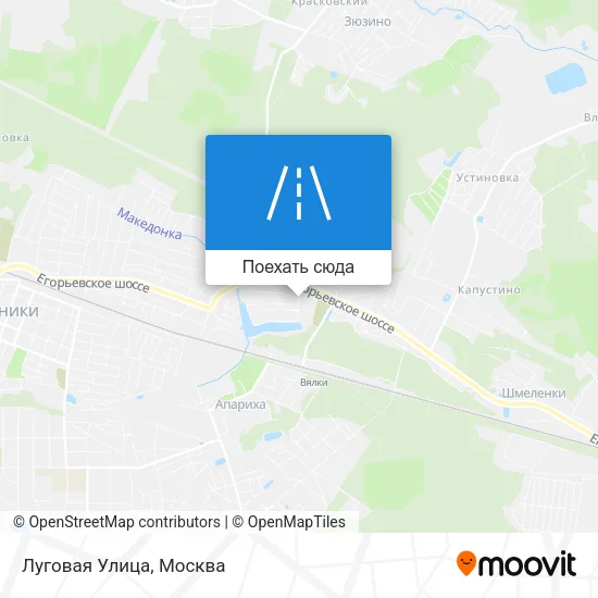 Карта Луговая Улица