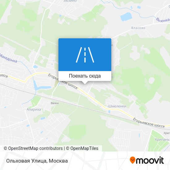 Карта Ольховая Улица