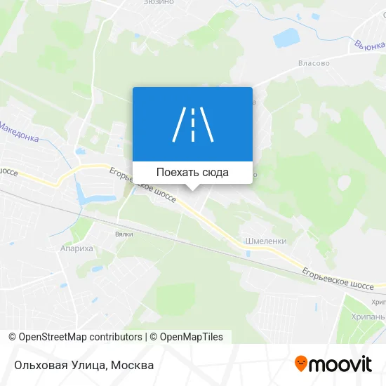 Карта Ольховая Улица