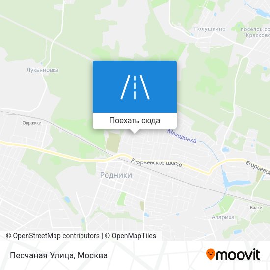 Карта Песчаная Улица