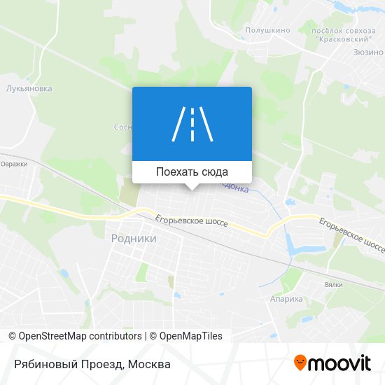 Карта Рябиновый Проезд