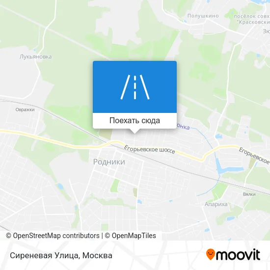 Карта Сиреневая Улица