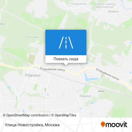 Карта Улица Новостройка
