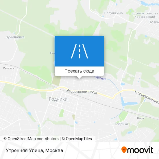 Карта Утренняя Улица