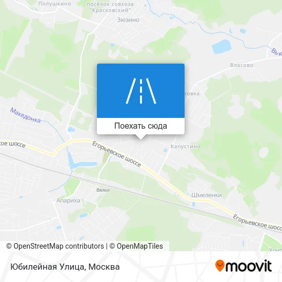 Карта Юбилейная Улица