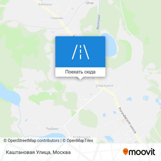 Карта Каштановая Улица