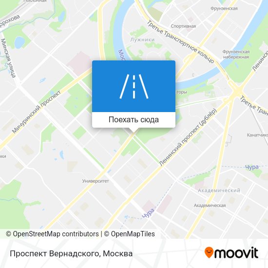 Карта Проспект Вернадского