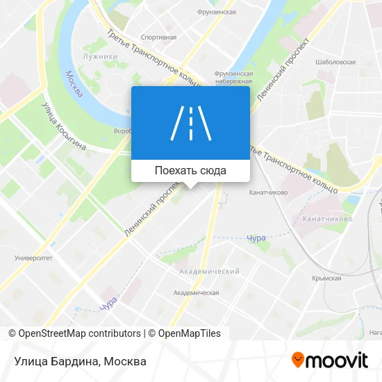 Карта Улица Бардина