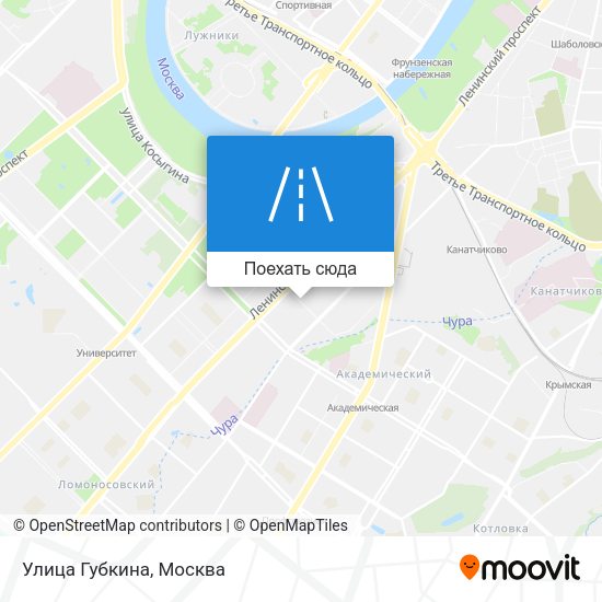 Карта Улица Губкина