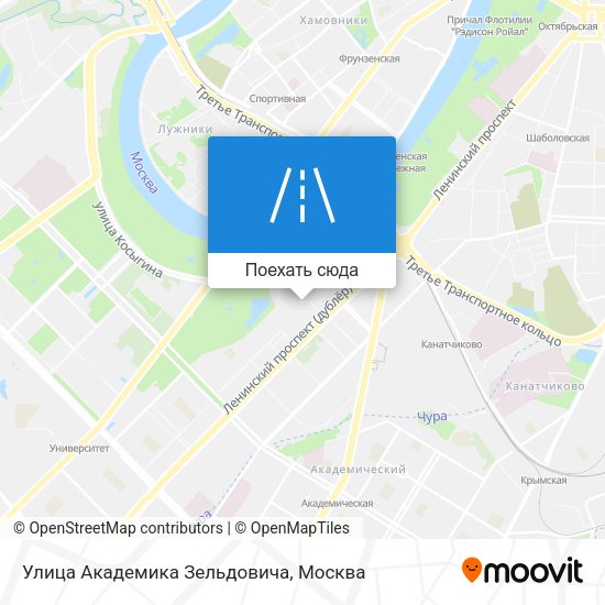 Карта Улица Академика Зельдовича