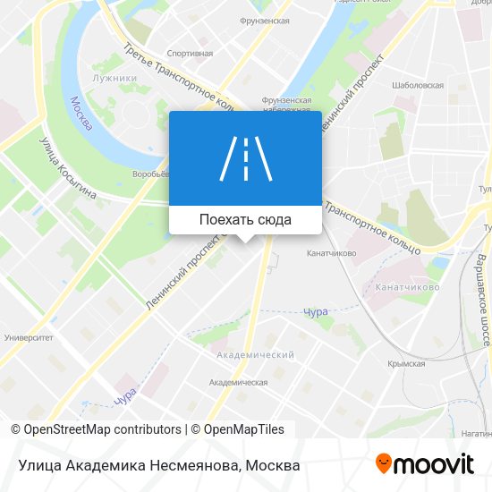 Карта Улица Академика Несмеянова