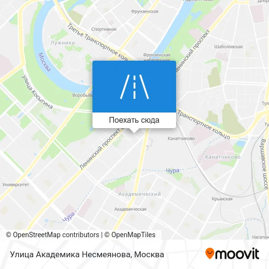 Карта Улица Академика Несмеянова