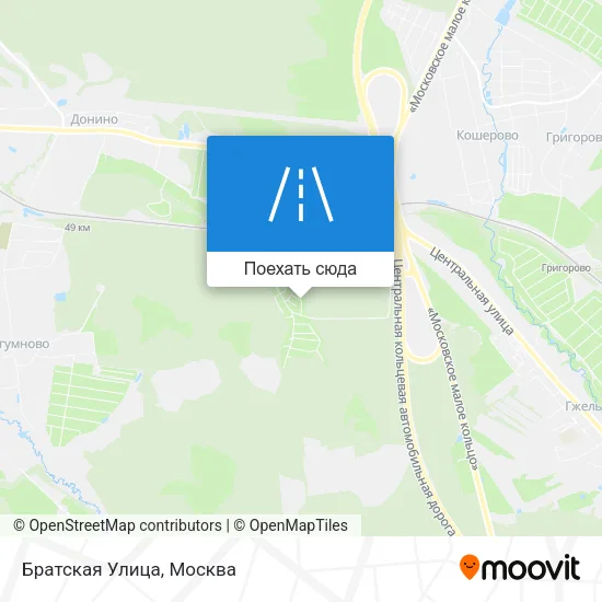 Карта Братская Улица