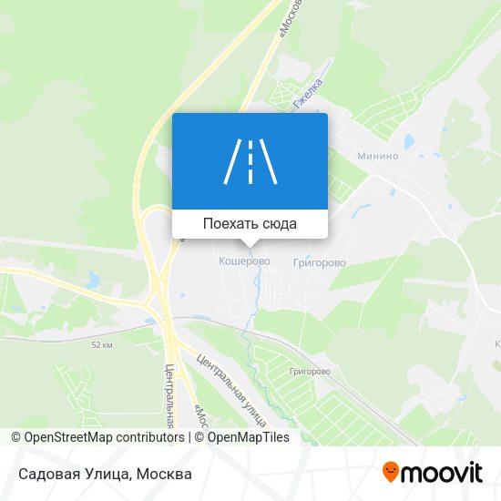 Карта Садовая Улица