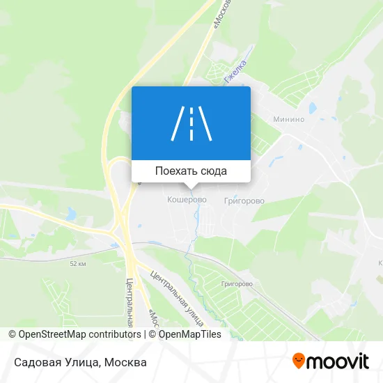 Карта Садовая Улица