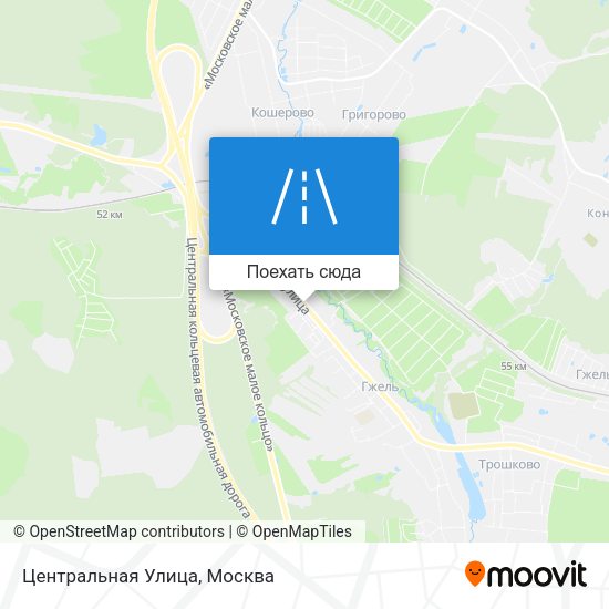 Карта Центральная Улица