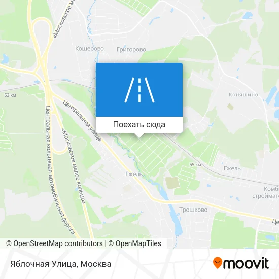 Карта Яблочная Улица