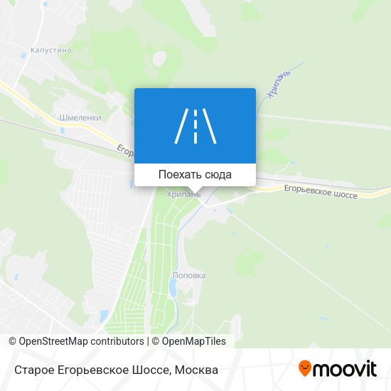 Карта Старое Егорьевское Шоссе