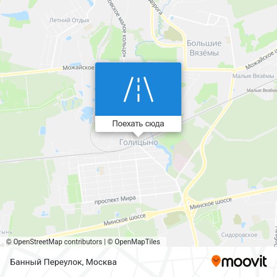 Карта Банный Переулок