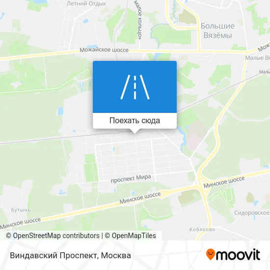 Карта Виндавский Проспект