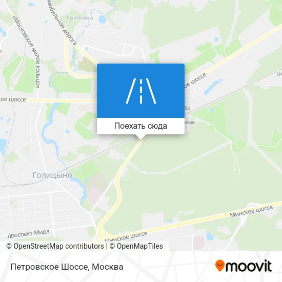 Карта Петровское Шоссе