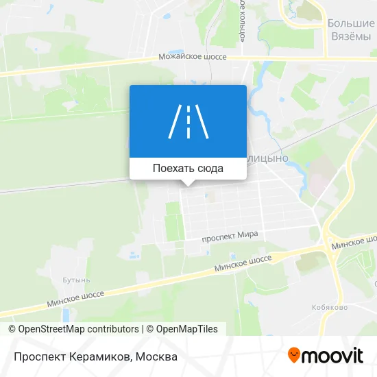 Карта Проспект Керамиков