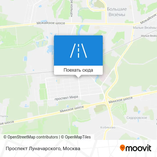 Карта Проспект Луначарского