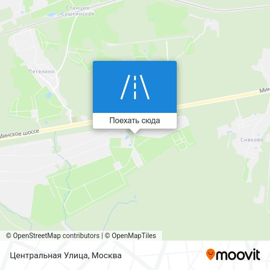 Карта Центральная Улица